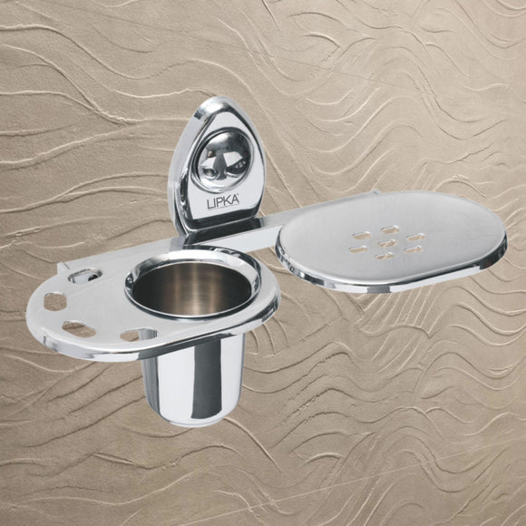 Point Soap Dish with Tumbler Holder - LIPKA - Lipka Home