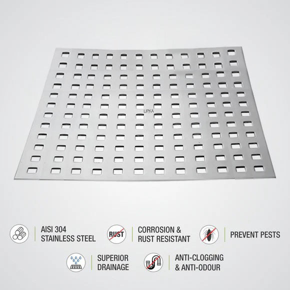 Palo Commercial 304-Grade Floor Drain (12 x 12 Inches) - LIPKA