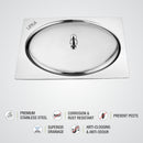 Saturn Square Flat Cut Floor Drain (5 x 5 Inches) - LIPKA - Lipka Home