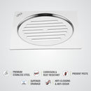 Eon Square Flat Cut Floor Drain with Golden Classic Jali (5 x 5 Inches) - LIPKA - Lipka Home