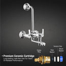 Coral 3 in 1 Wall Mixer Brass Faucet with L Bend - LIPKA - Lipka Home