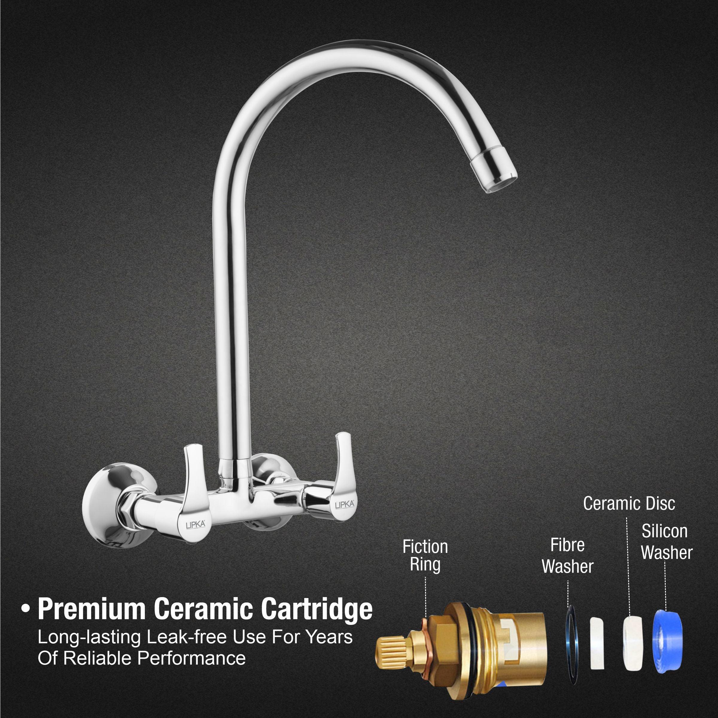 Coral Sink Mixer Brass Faucet with Round Swivel Spout (20 Inches) - LIPKA - Lipka Home