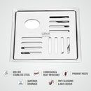 Pink Exclusive Square Flat Cut Floor Drain (6 x 6 Inches) with Hole - LIPKA - Lipka Home