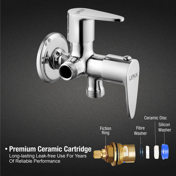 Lava Two Way Angle Valve Brass Faucet (Double Handle) - LIPKA - Lipka Home