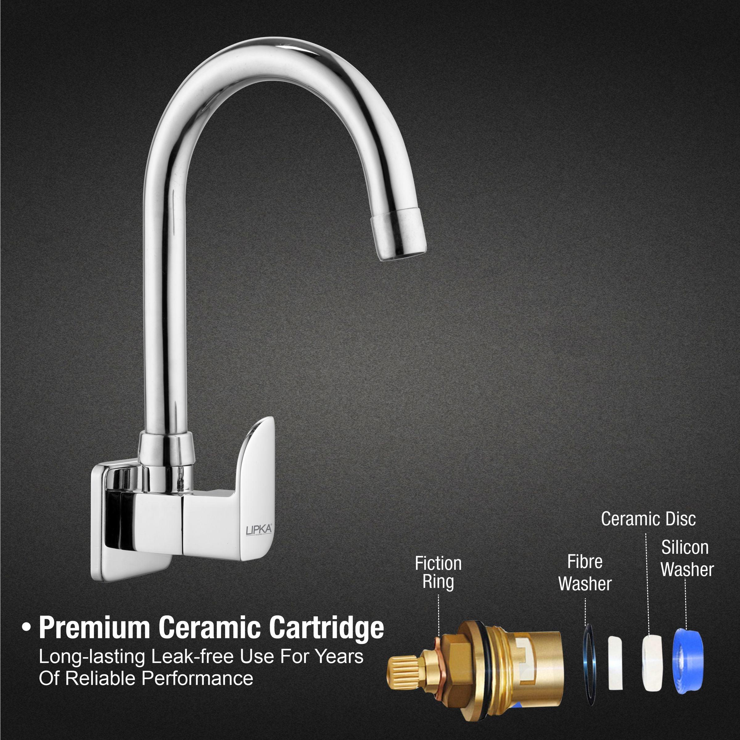 Arise Sink Tap Brass Faucet with Round Swivel Spout (15 Inches) - LIPKA - Lipka Home