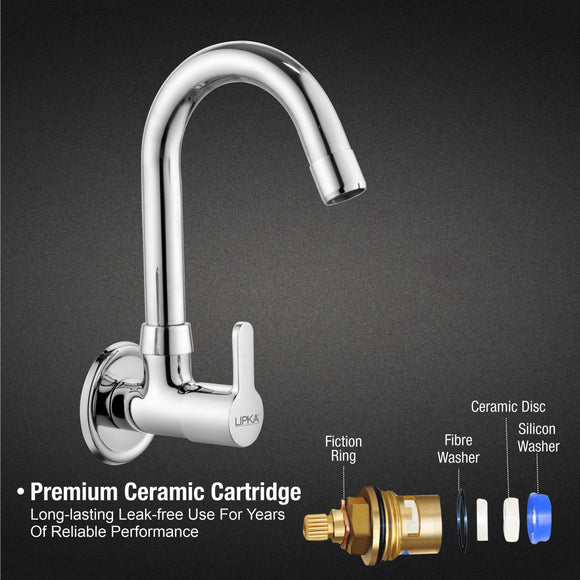 Fusion Sink Tap Brass Faucet with Round Swivel Spout (12 Inches) - LIPKA - Lipka Home