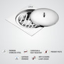 Saturn Square Flat Cut Floor Drain with Classic Jali (6 x 6 Inches) - LIPKA - Lipka Home