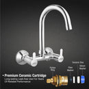 Fusion Sink Mixer Brass Faucet with Round Swivel Spout (15 Inches) - LIPKA - Lipka Home