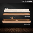 Marble Insert Shower Drain Channel - Antique Copper (40 x 2 Inches) - LIPKA - Lipka Home