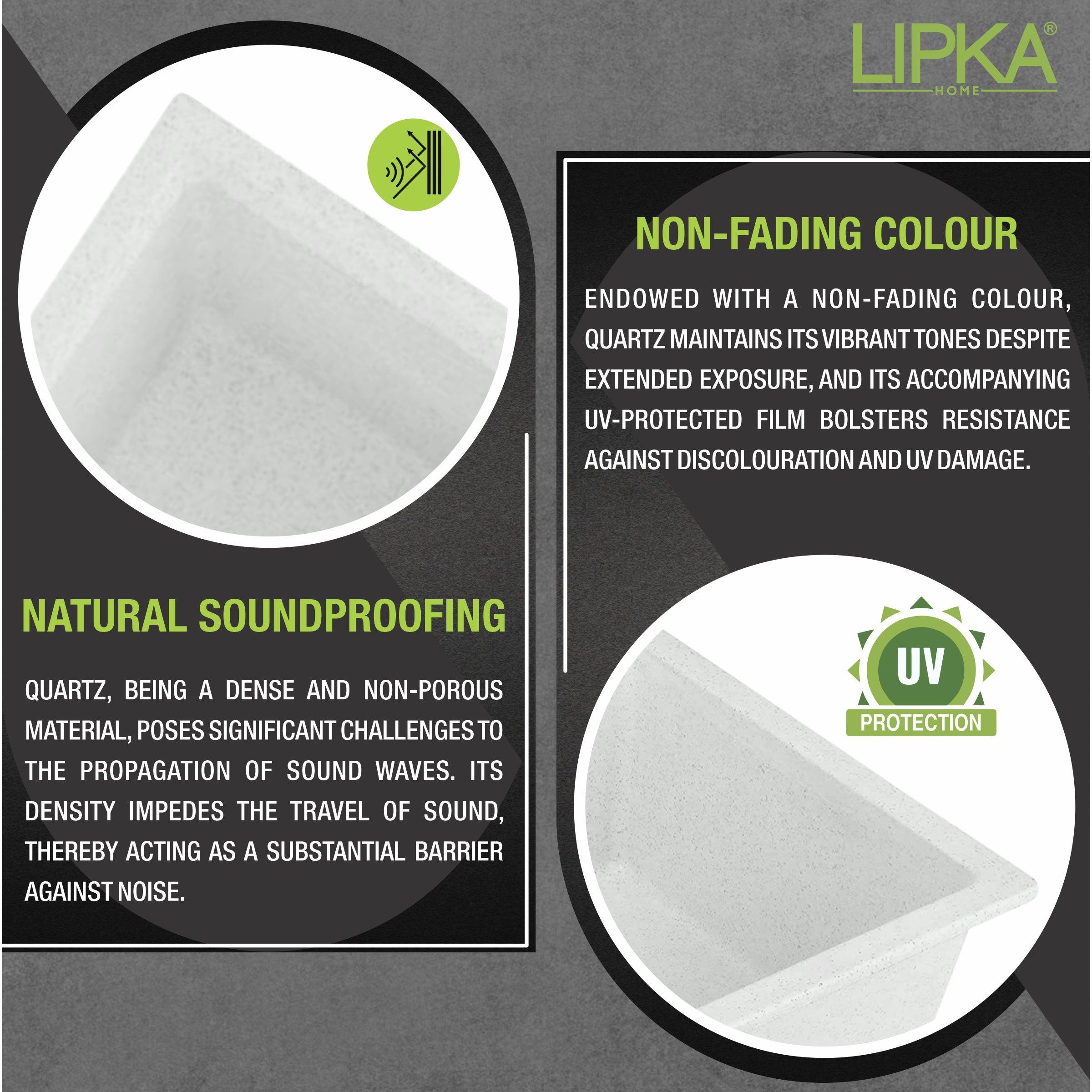 Crystal White Quartz Double Bowl Kitchen Sink (37 x 18 x 9 Inches) - LIPKA - Lipka Home