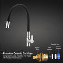 Fusion Swan Neck Brass Faucet with Flexible Silicone Spout (Black) - LIPKA - Lipka Home