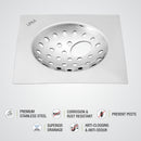 UNO Square Flat Cut Floor Drain (6 x 6 Inches) with Hole - LIPKA - Lipka Home