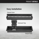 Vertical Shower Drain Channel - Black (18 x 4 Inches) - LIPKA - Lipka Home