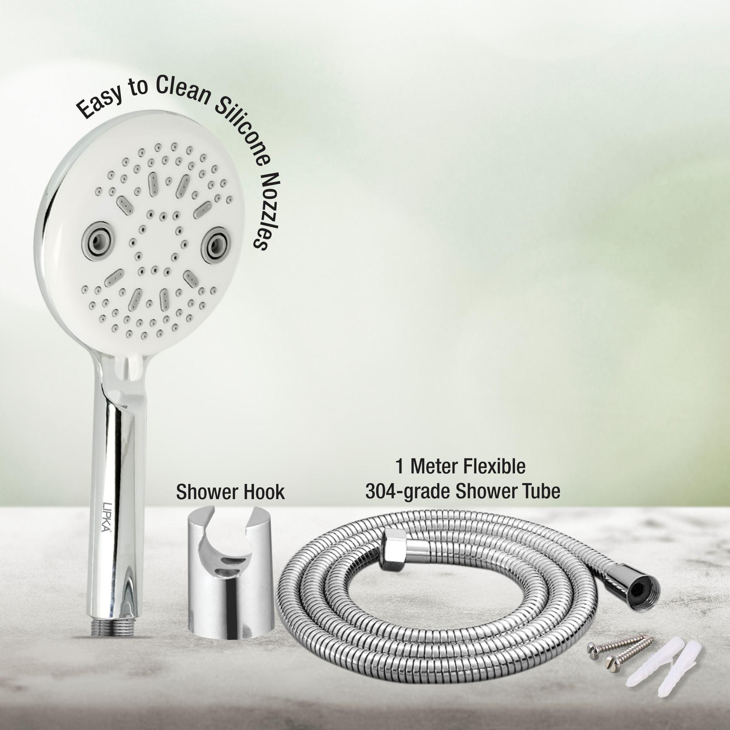 Eye Bol Multi Flow Hand Shower with Holder & 304-Grade Flexible Shower Tube - LIPKA - Lipka Home