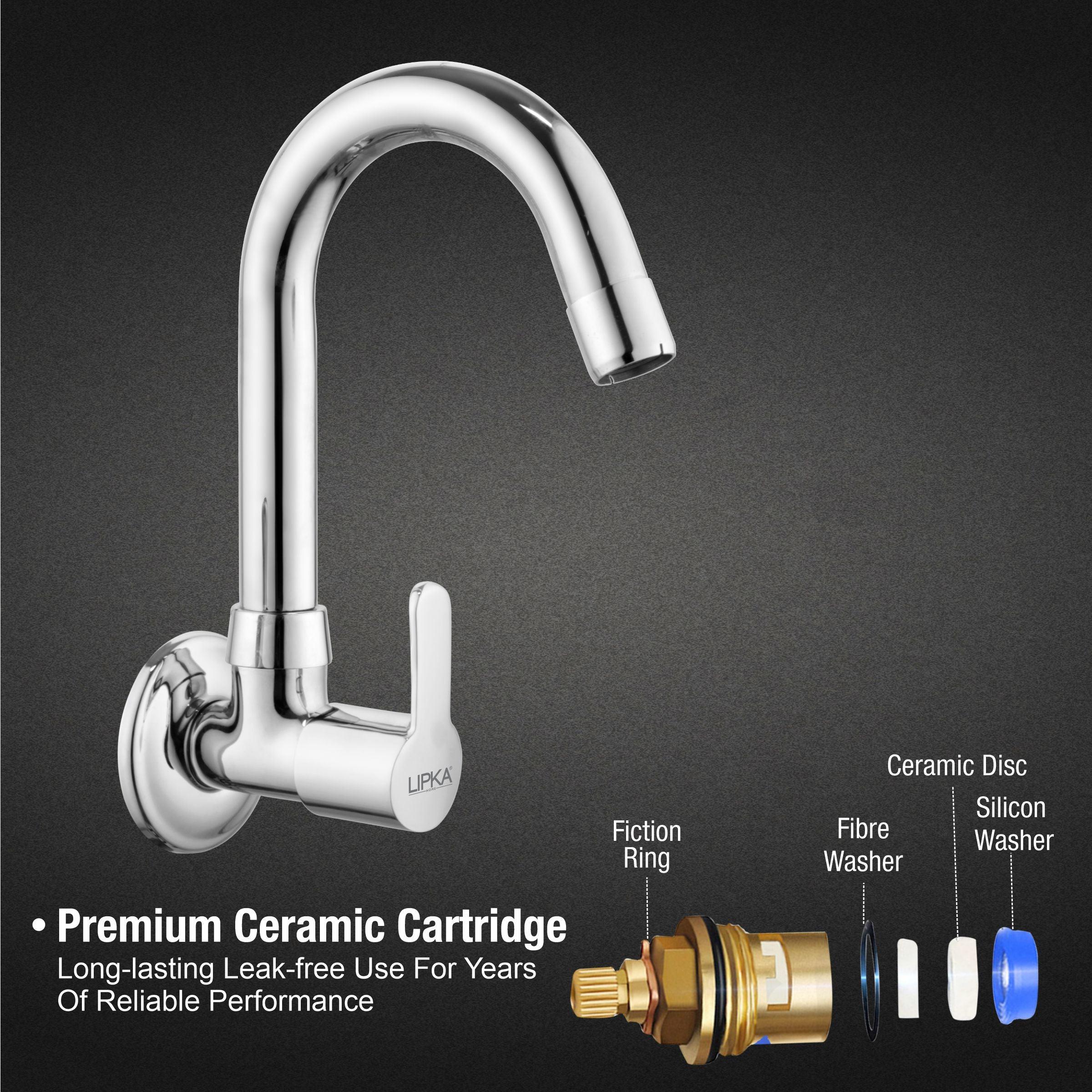 Frenk Sink Tap Brass Faucet with Round Swivel Spout (12 Inches) - LIPKA - Lipka Home