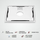 Yellow Exclusive Square Floor Drain (6 x 6 Inches) with Hole - LIPKA - Lipka Home