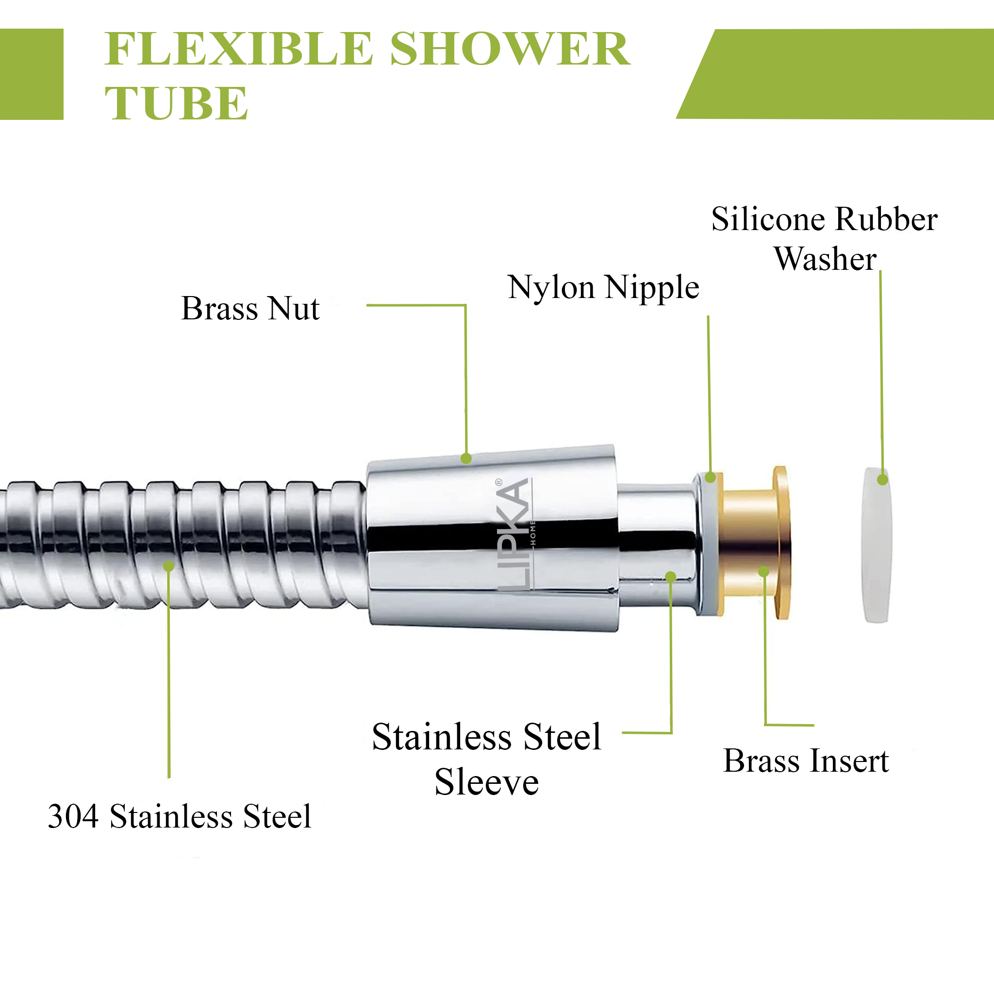 flexible shower tube