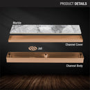 Marble Insert Shower Drain Channel - Antique Copper (32 x 2 Inches) - LIPKA - Lipka Home
