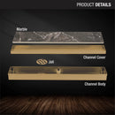 Marble Insert Shower Drain Channel - Yellow Gold (18 x 2 Inches) - LIPKA - Lipka Home