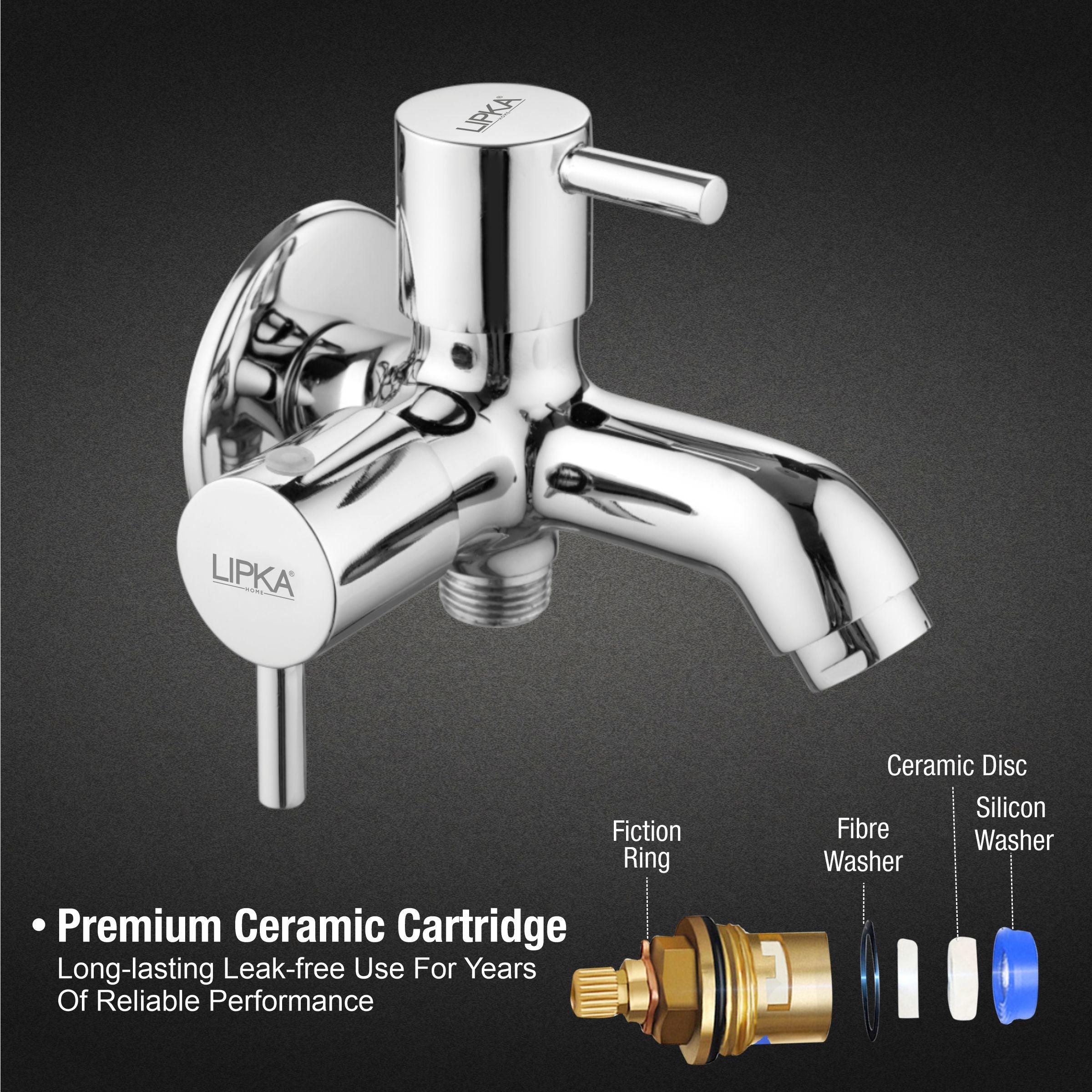 Kyron Two Way Bib Tap Brass Faucet (Double Handle) - LIPKA - Lipka Home