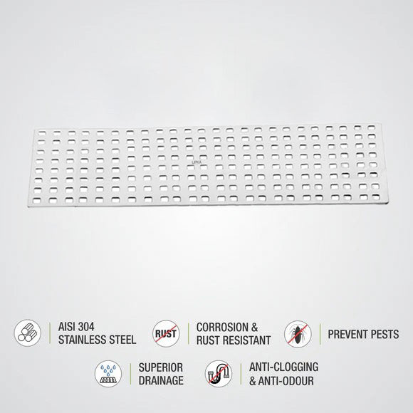 Palo Commercial 304-Grade Floor Drain (8 x 24 Inches) - LIPKA