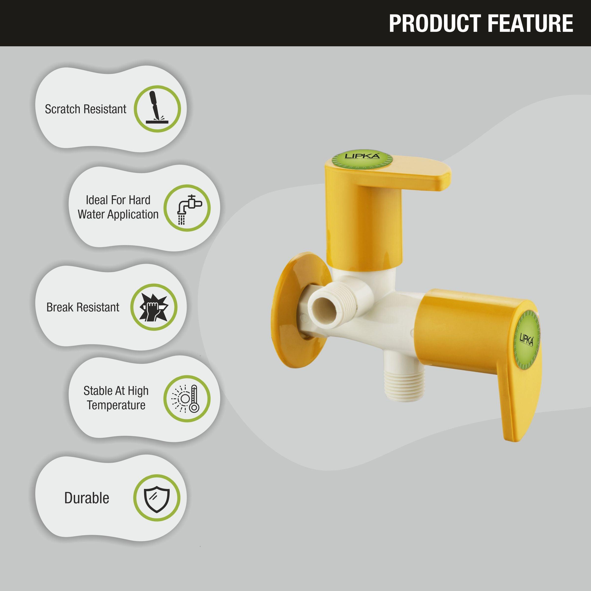 Pecker Two Way Angle Valve PTMT Faucet (Double Handle) features