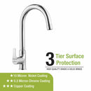 Coral Swan Neck Brass Faucet with Round Swivel Spout (15 Inches) - LIPKA - Lipka Home