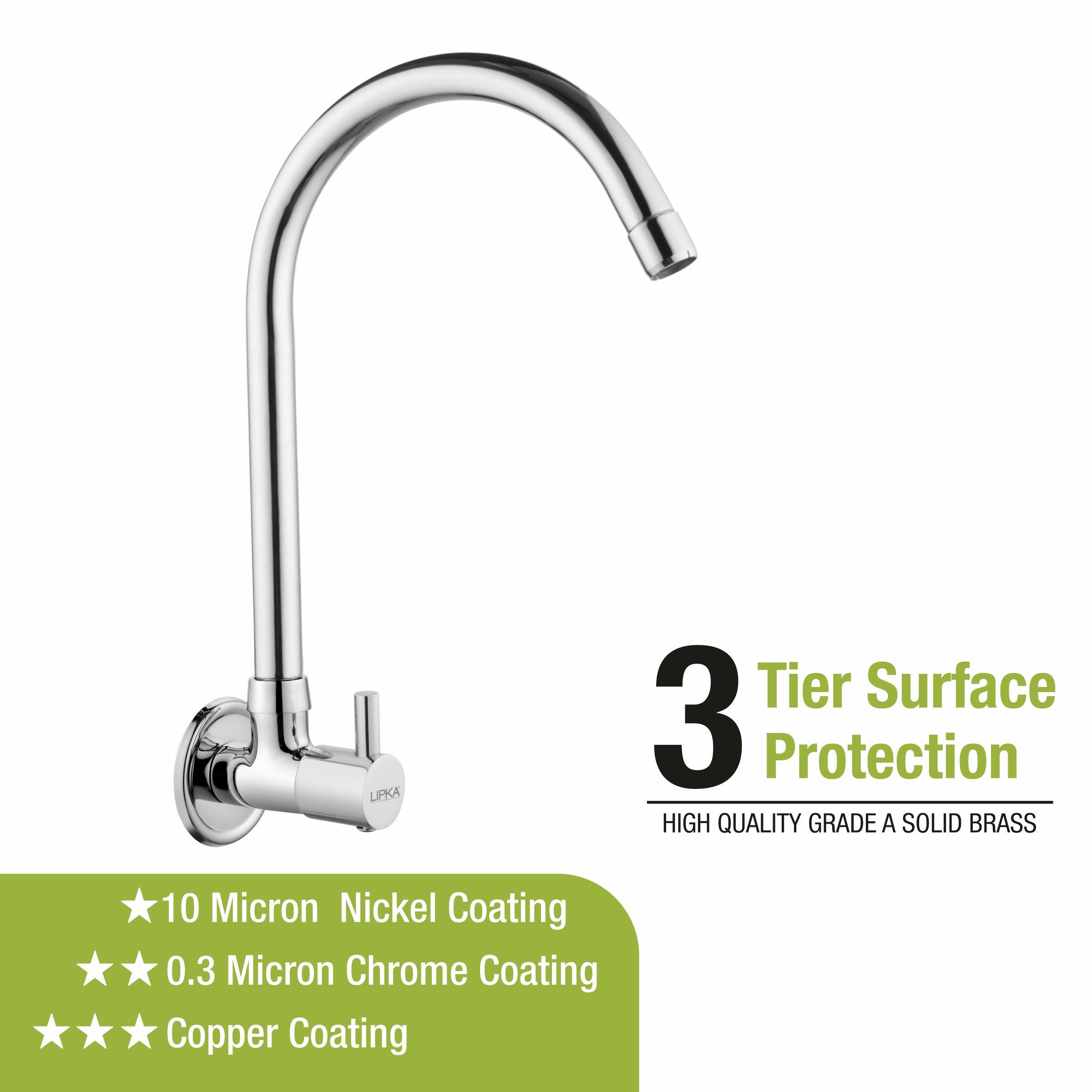 Kyron Sink Tap Brass Faucet with Round Swivel Spout (20 Inches) - LIPKA - Lipka Home