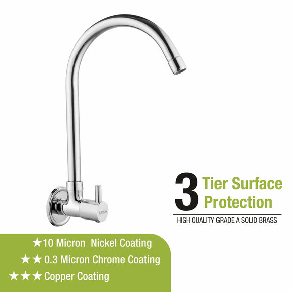 Kyron Sink Tap Brass Faucet with Round Swivel Spout (20 Inches) - LIPKA - Lipka Home