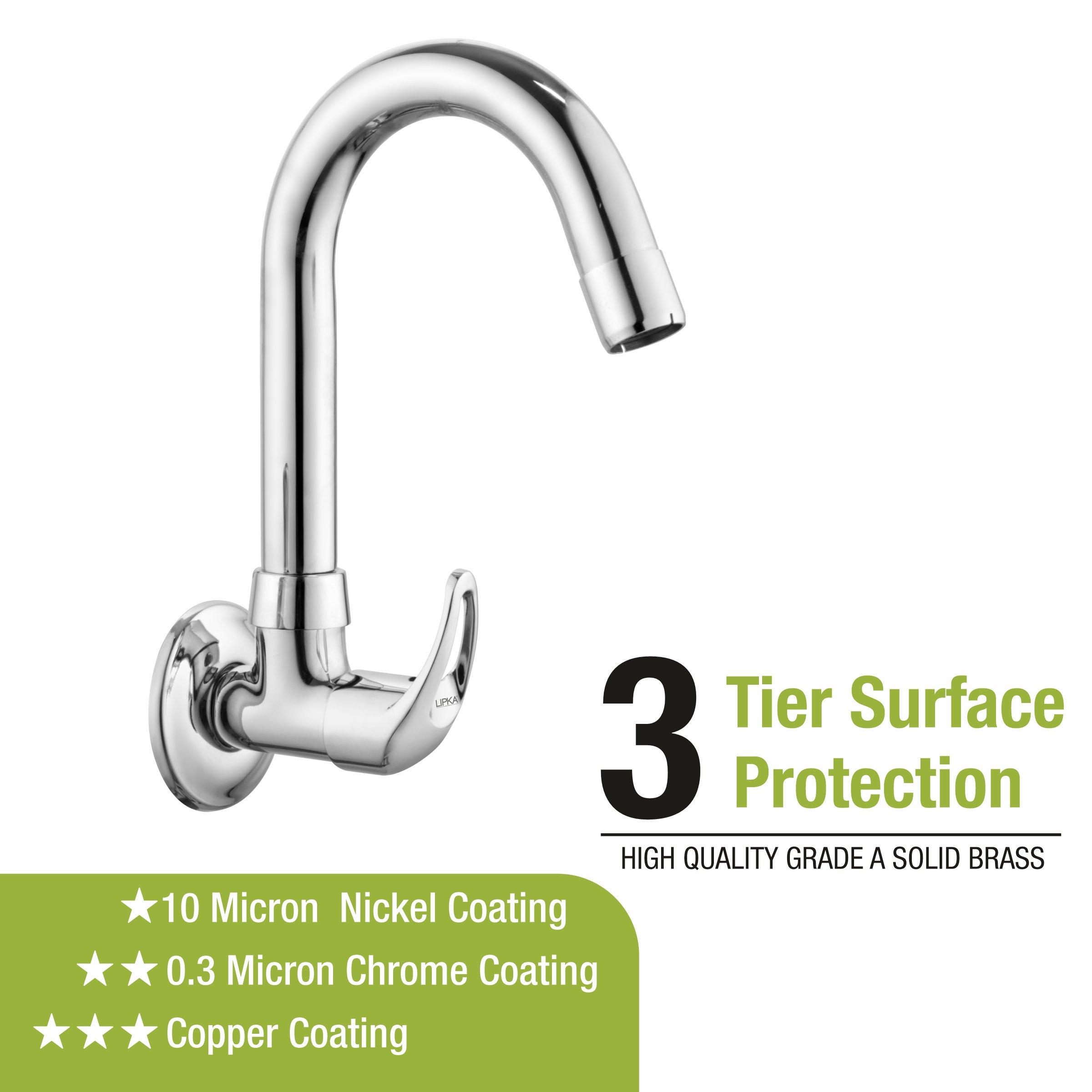 Pixel Sink Tap Brass Faucet with Round Swivel Spout (12 Inches) - LIPKA - Lipka Home