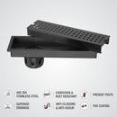 Palo Shower Drain Channel - Black (18 x 4 Inches) - LIPKA - Lipka Home