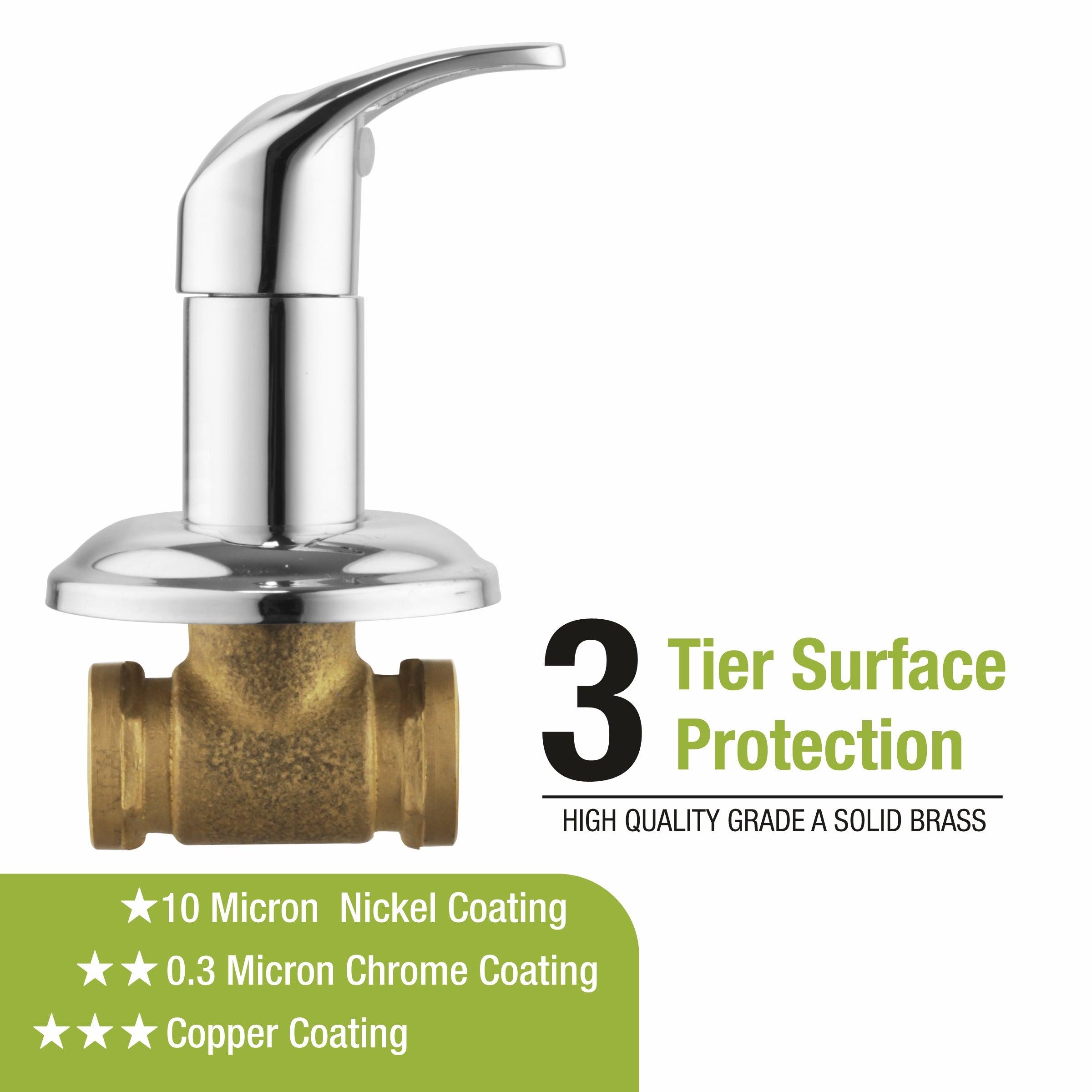 Pixel Concealed Stop Valve 20mm Brass Faucet - LIPKA - Lipka Home