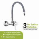 Kyron Single Lever Sink Mixer with Grey Flexible Silicone Spout (20 Inches) - LIPKA - Lipka Home