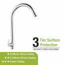 Coral Swan Neck Brass Faucet with Round Swivel Spout (20 Inches) - LIPKA - Lipka Home
