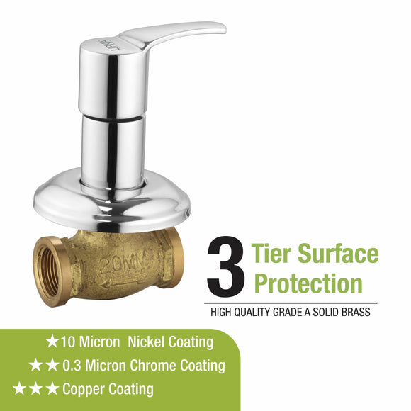Coral Concealed Stop Valve (20mm) Brass Faucet - LIPKA - Lipka Home