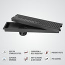 Palo Shower Drain Channel - Black (48 x 5 Inches) - LIPKA - Lipka Home