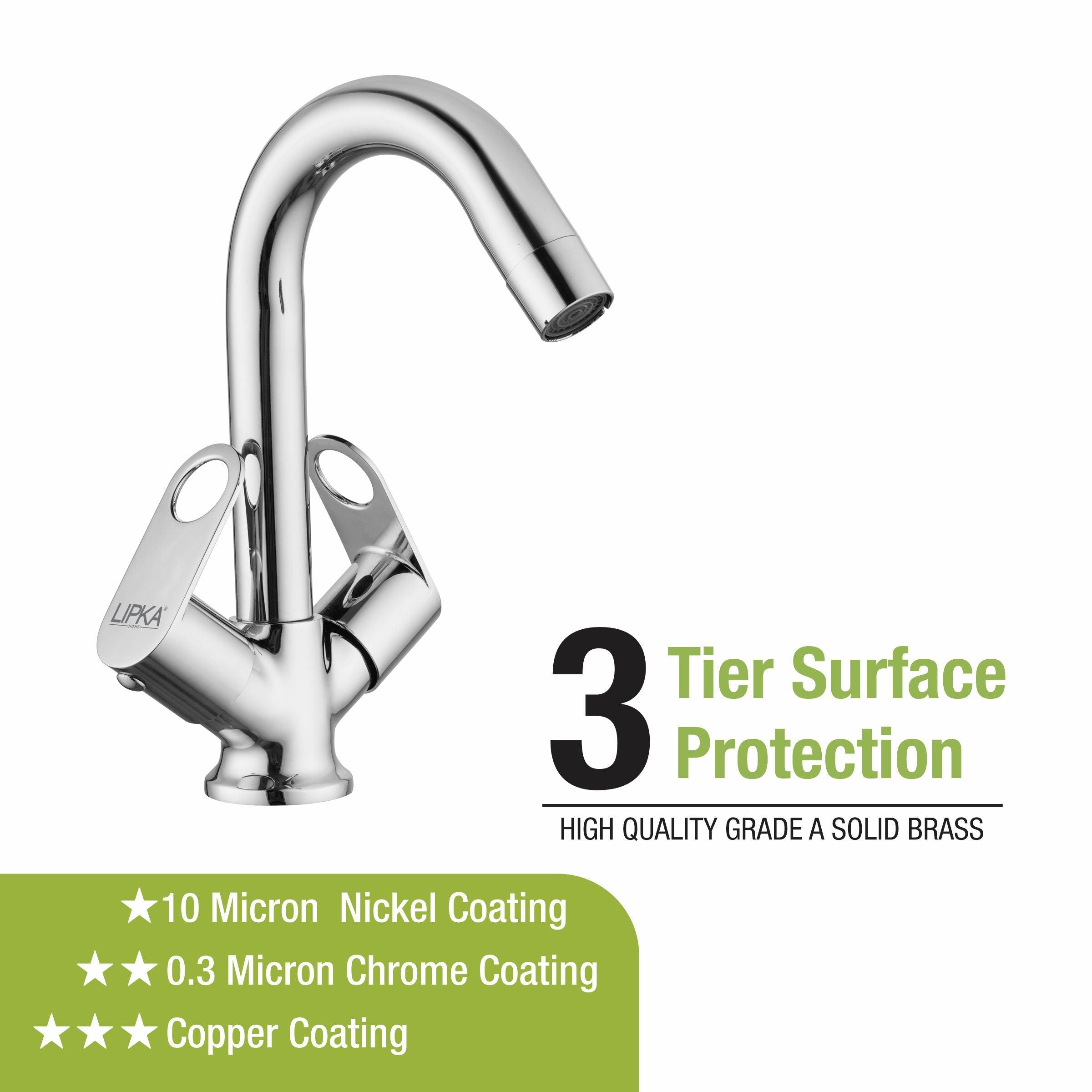 Orbiter Centre Hole Basin Mixer Brass Faucet with Swivel Spout - LIPKA - Lipka Home