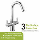 Fusion Centre Hole Basin Mixer Brass Faucet with Round Swivel Spout (12 Inches) - LIPKA - Lipka Home