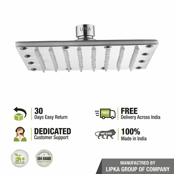 Sandwich 304-Grade Overhead Rain Shower (12 x 12 Inches) - LIPKA - Lipka Home