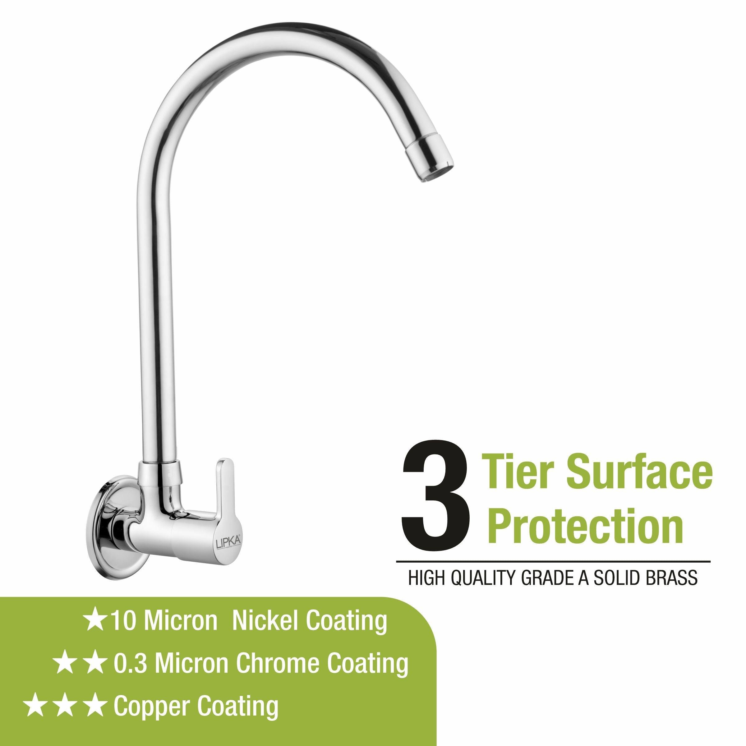 Fusion Sink Tap Brass Faucet with Round Swivel Spout (20 Inches) - LIPKA - Lipka Home