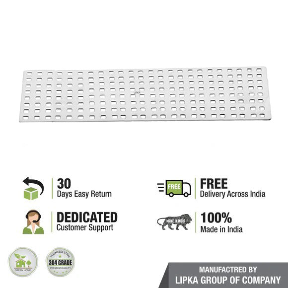 Palo Commercial 304-Grade Floor Drain (8 x 24 Inches) - LIPKA