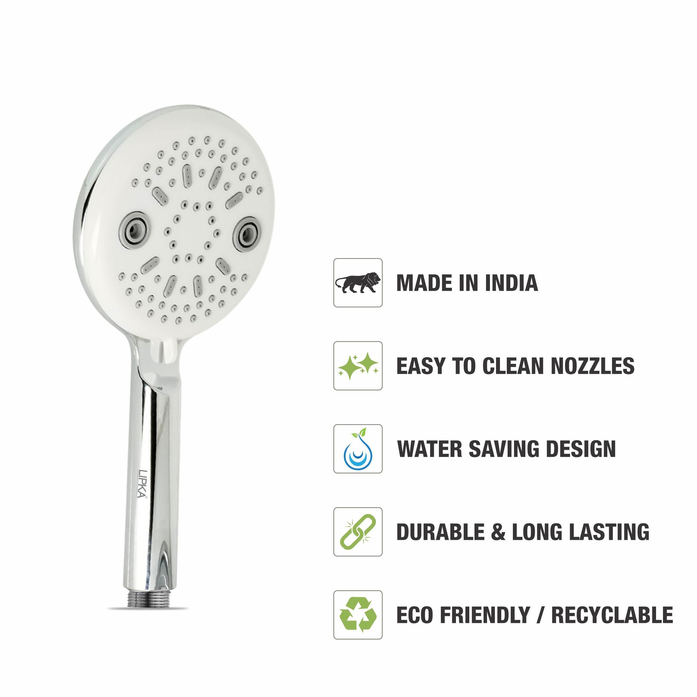 Eye Bol Multi Flow Hand Shower with Holder & 304-Grade Flexible Shower Tube - LIPKA - Lipka Home