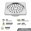Super Sleek Square Floor Drain (6 x 6 Inches) with Cockroach Trap - LIPKA - Lipka Home