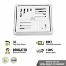 Pink Exclusive Square Floor Drain (6 x 6 Inches) - LIPKA - Lipka Home