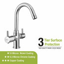 Kyron Centre Hole Basin Mixer Brass Faucet with Round Swivel Spout (12 Inches) - LIPKA - Lipka Home