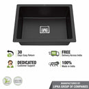 Black Quartz Single Bowl Kitchen Sink (24 x 18 x 9 Inches) - LIPKA - Lipka Home