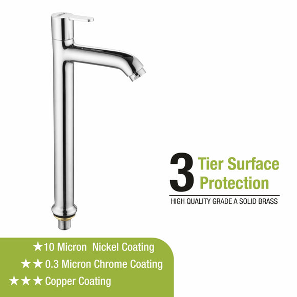 Fusion Pillar Tap Tall Body Brass Faucet- LIPKA - Lipka Home