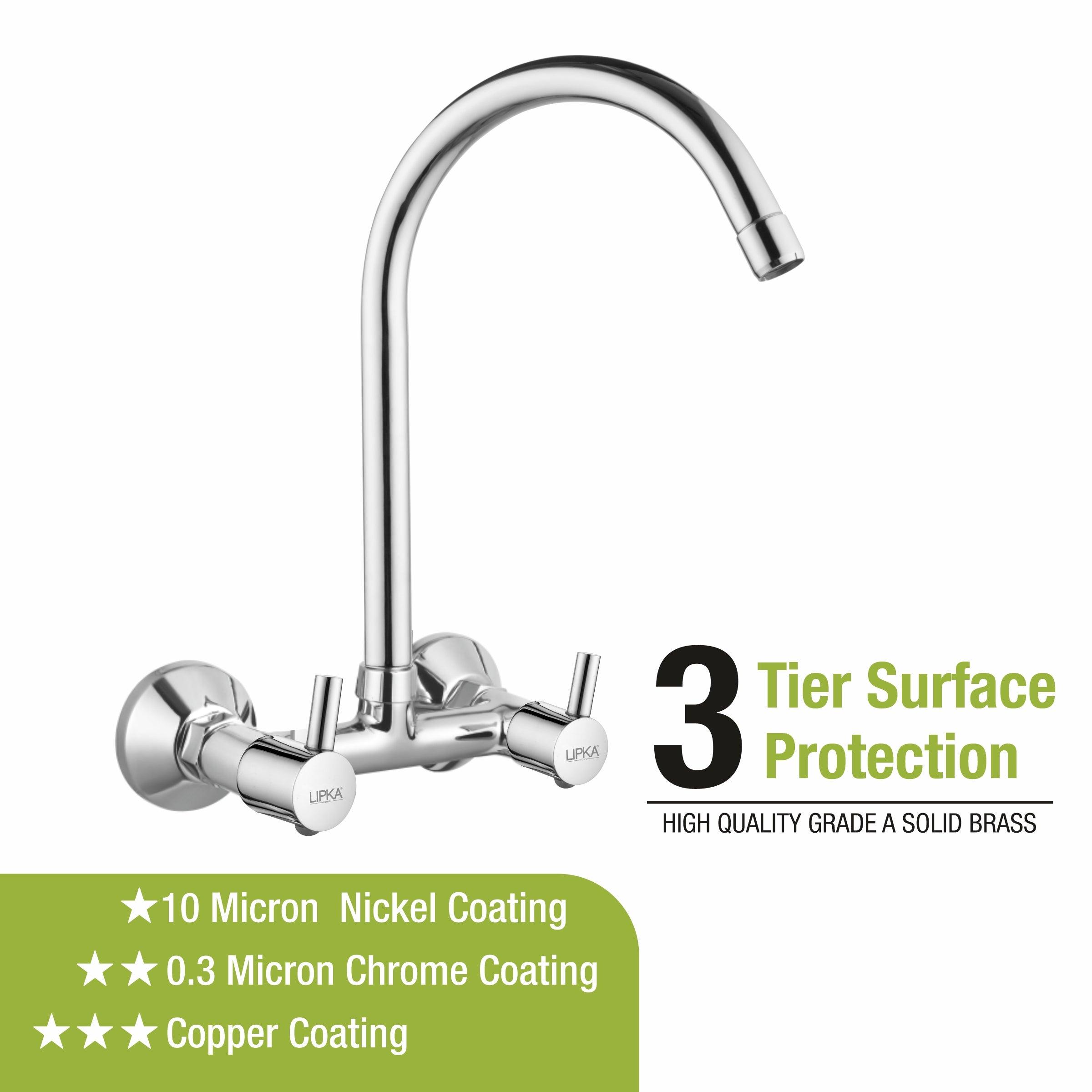 Kyron Sink Mixer Brass Faucet with Round Swivel Spout (20 Inches) - LIPKA - Lipka Home