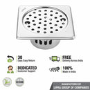 Square Floor Drain (6 x 6 Inches) with Lock and Cockroach Trap - LIPKA - Lipka Home
