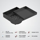 Tile Insert Square Floor Drain - Black (6 x 6 Inches) - LIPKA - Lipka Home